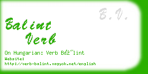 balint verb business card